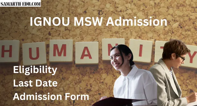 IGNOU MSW Admission 2025-26