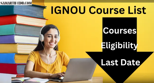 IGNOU Course List 2025-26