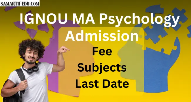 MA Psychology Admission 2025-26