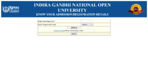 IGNOU Admission Status Homepage 2025-26